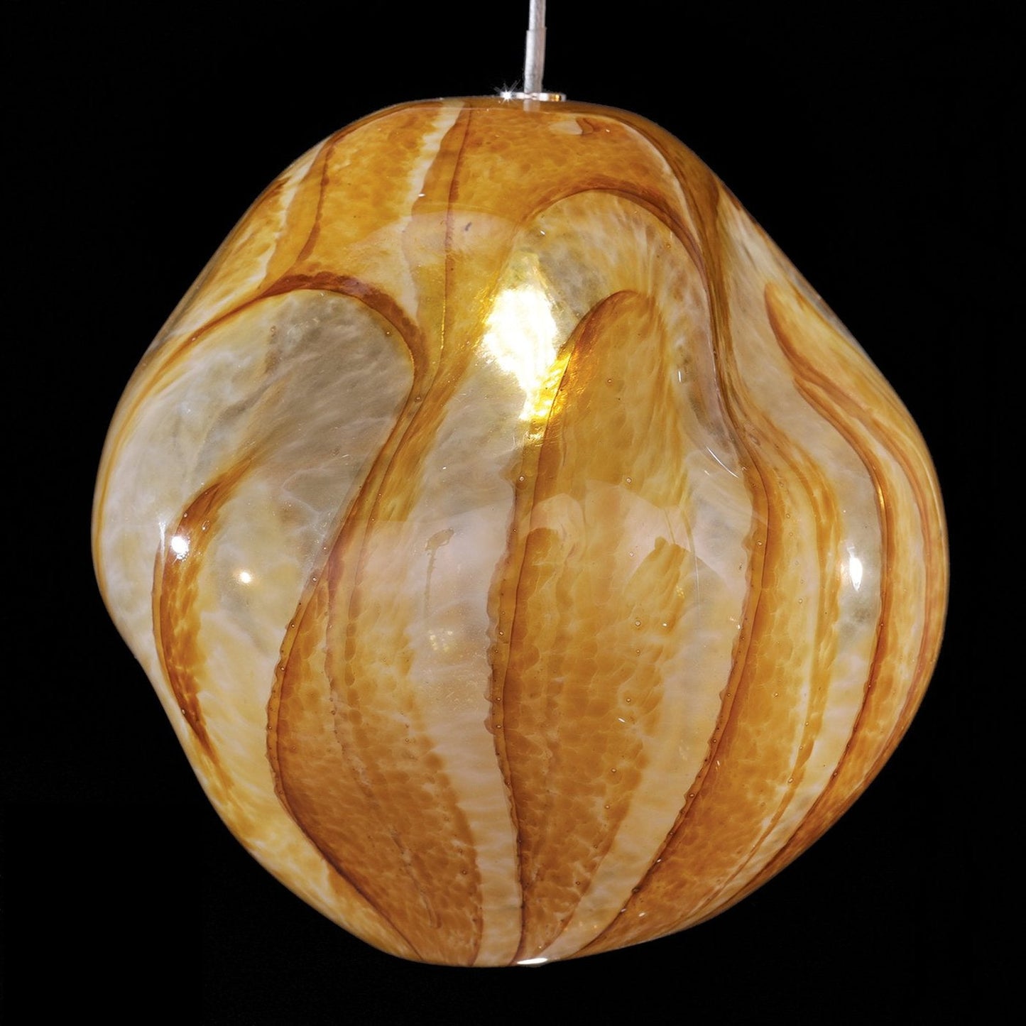 54-Inch Handblown Glass Rectangular Pendant