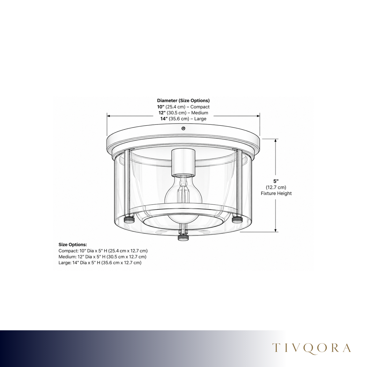 Sand-Cast Crystal Drum Flush Mount