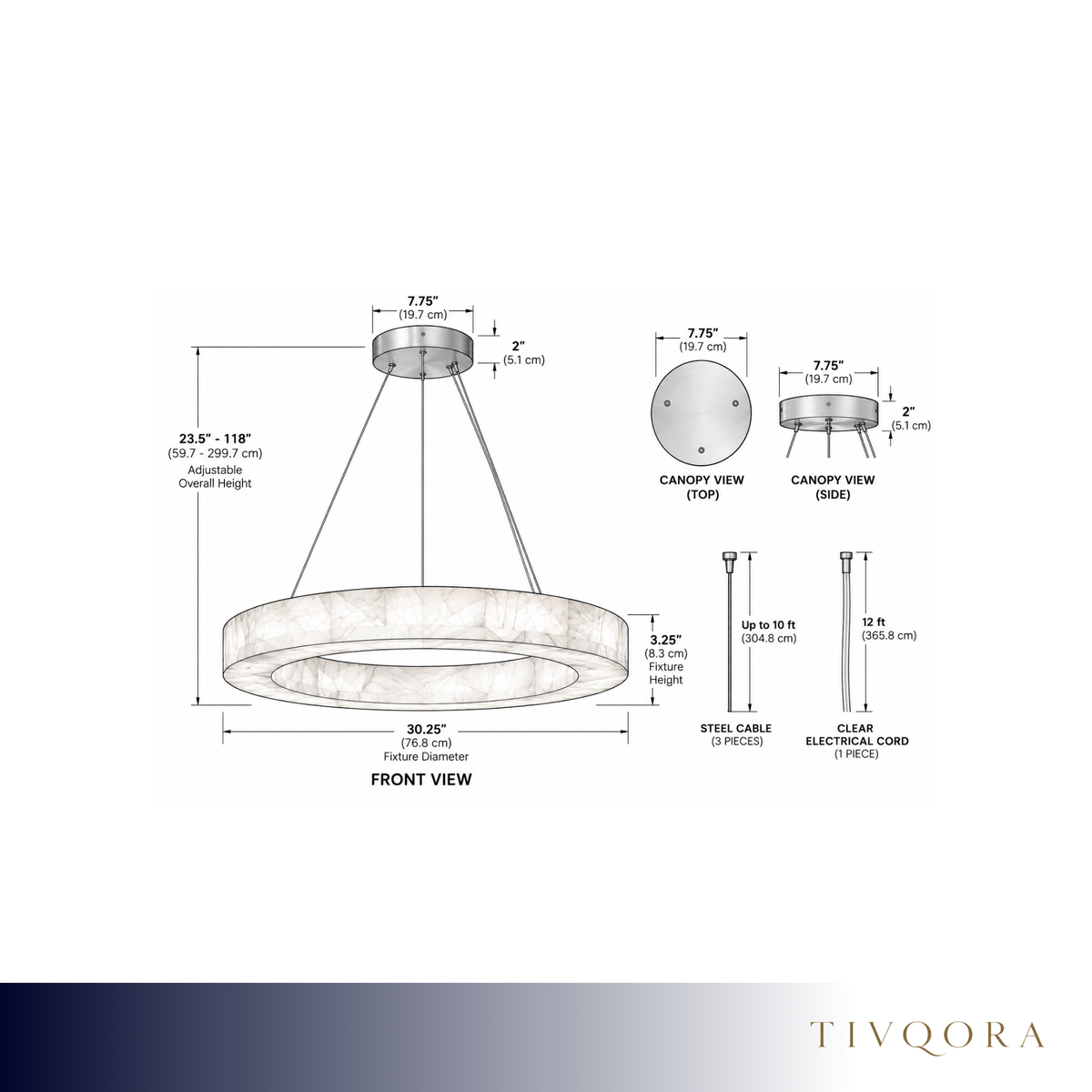Ultra-Warm Calcite Disc Chandelier
