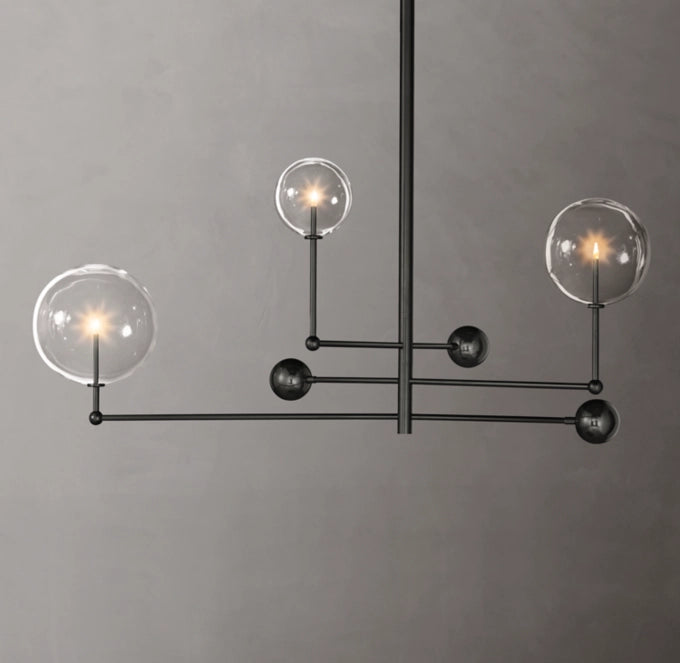 Articulated Borosilicate Globe Chandelier