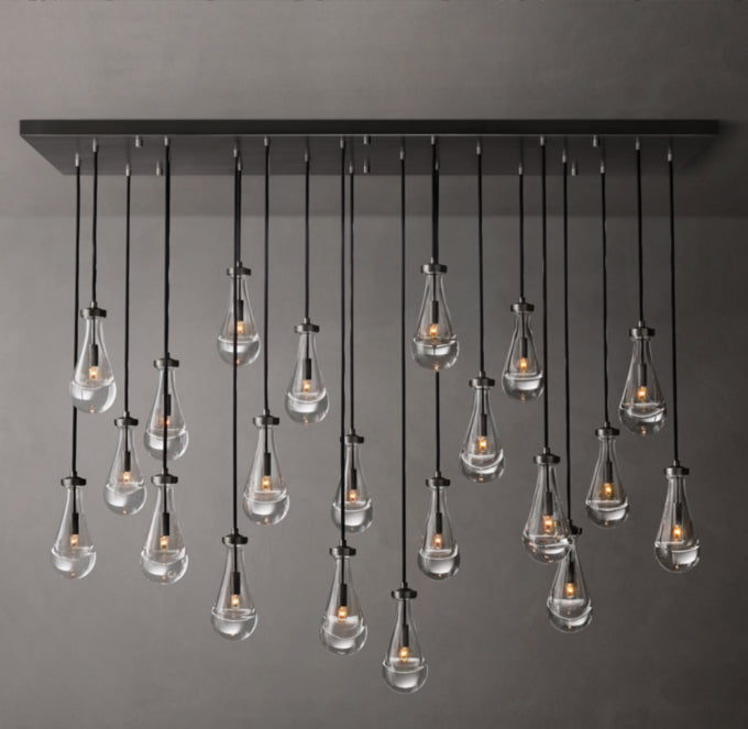 Artisan Glass Raindrop Island Chandelier