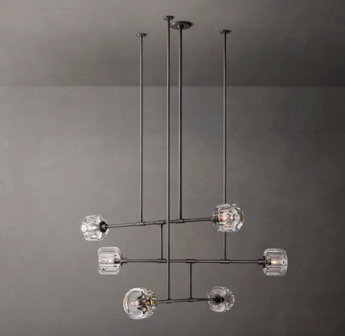 Cast Crystal Mobile Chandelier