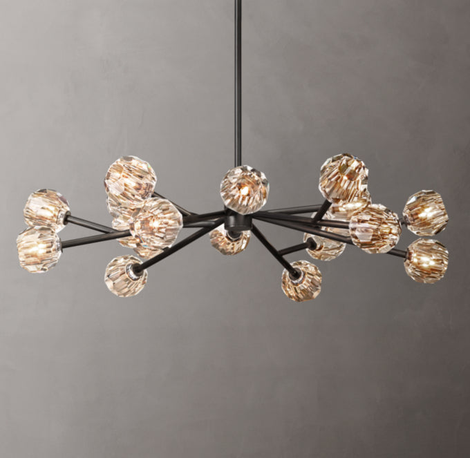 Clear K9 Crystal Sphere Chandelier