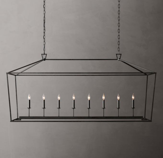 English Openwork Island Lantern Chandelier