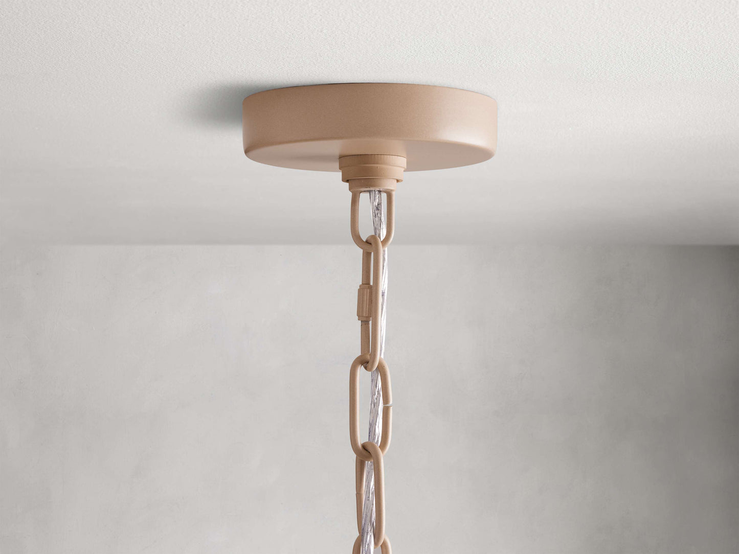Five-Tier Ivory Wood Bead Chandelier