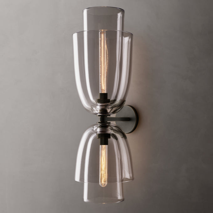 Flame-Polished Glass Dome Grand Sconce