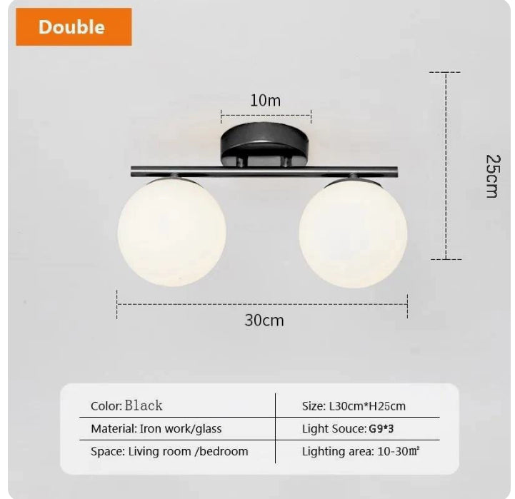 Gold Glass G9 Wall Light