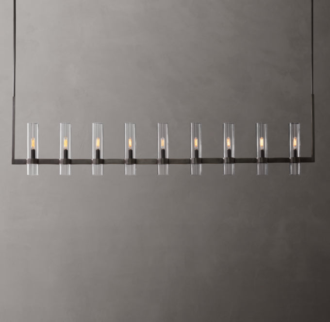 High-CRI Blown Glass Linear Chandelier