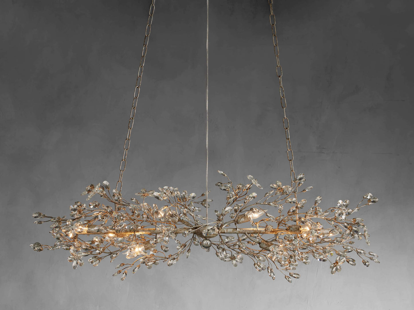 Italian Crystal Floral Branch Chandelier