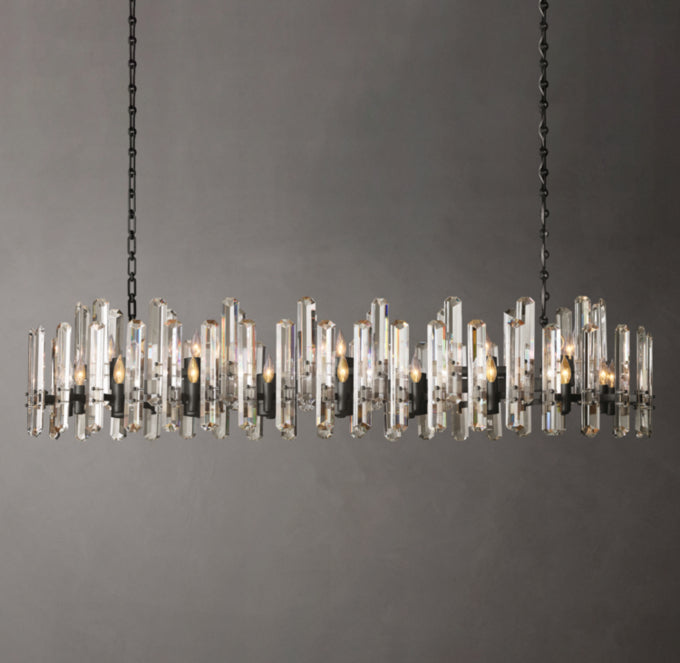 K9 Crystal Prism Grand Island Chandelier