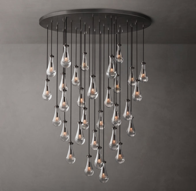 Monumental Artisan Raindrop Chandelier