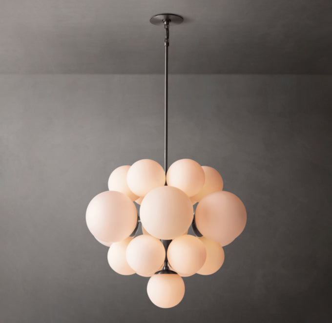 Opal Globe Cluster Chandelier