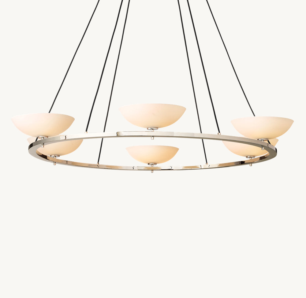 Porcelain Petal Brass Chandelier