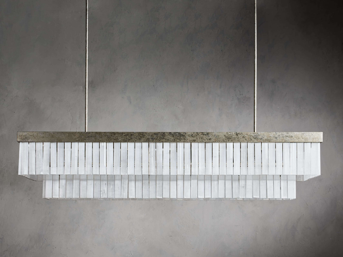 Selenite Crystal Rectangular Chandelier