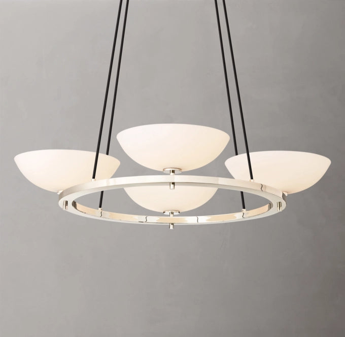 Translucent Porcelain Brass Chandelier