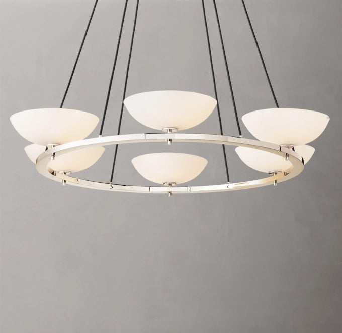 Translucent Porcelain Orbit Chandelier