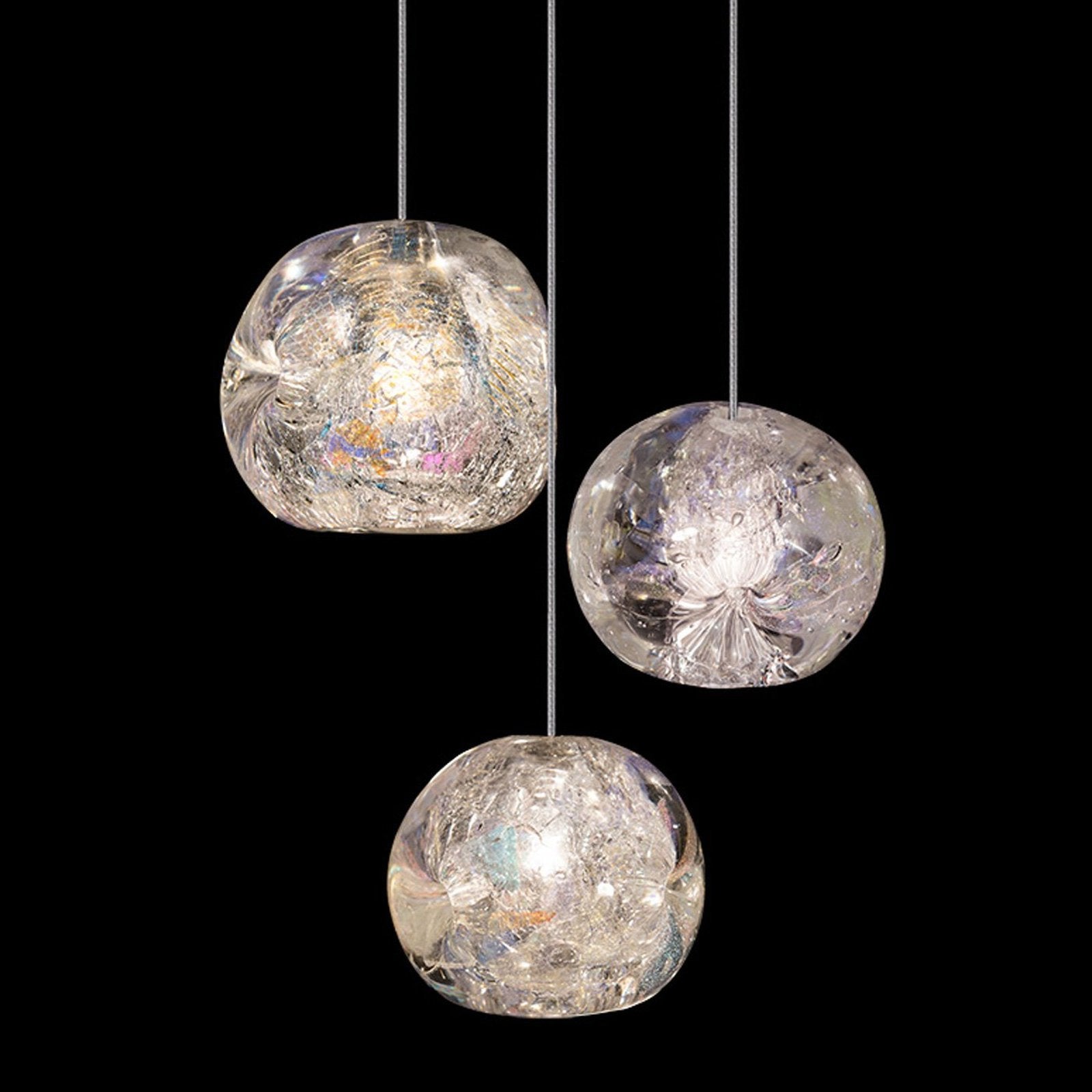 12-Inch Dichroic Crystal Round Pendant