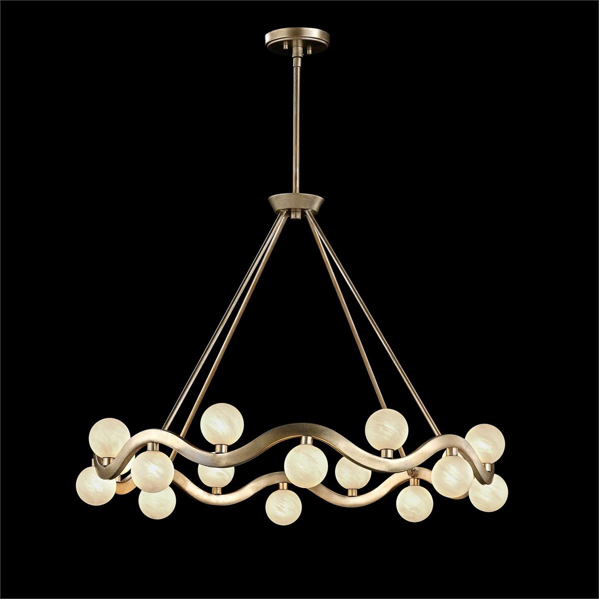 16-Light Frosted Glass Orb Chandelier / Default Title