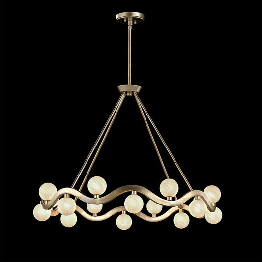 16-Light Frosted Glass Orb Chandelier / Default Title