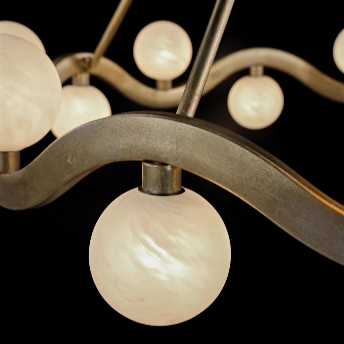 16-Light Frosted Glass Orb Chandelier