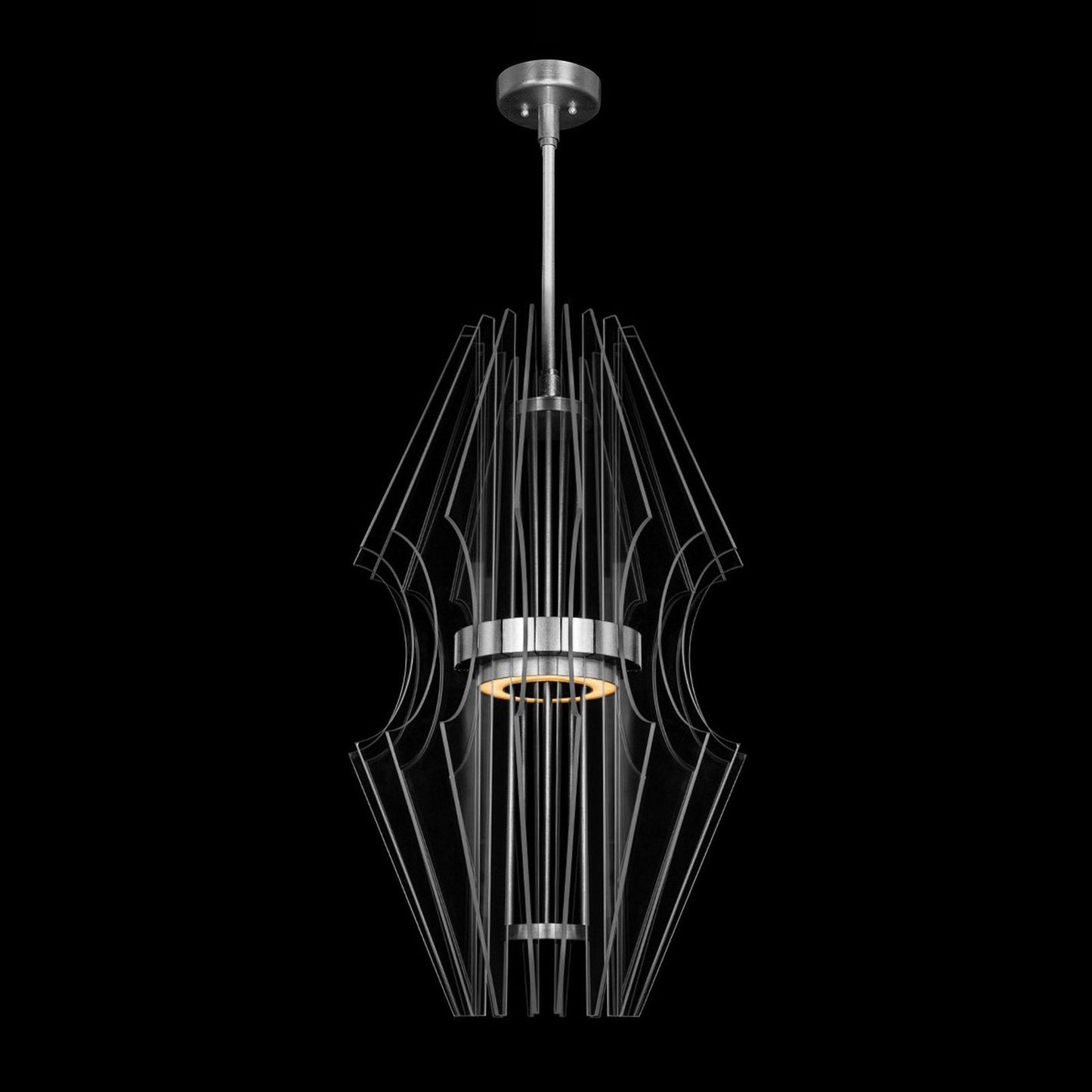 20.5-Inch Carved Crystal LED Pendant