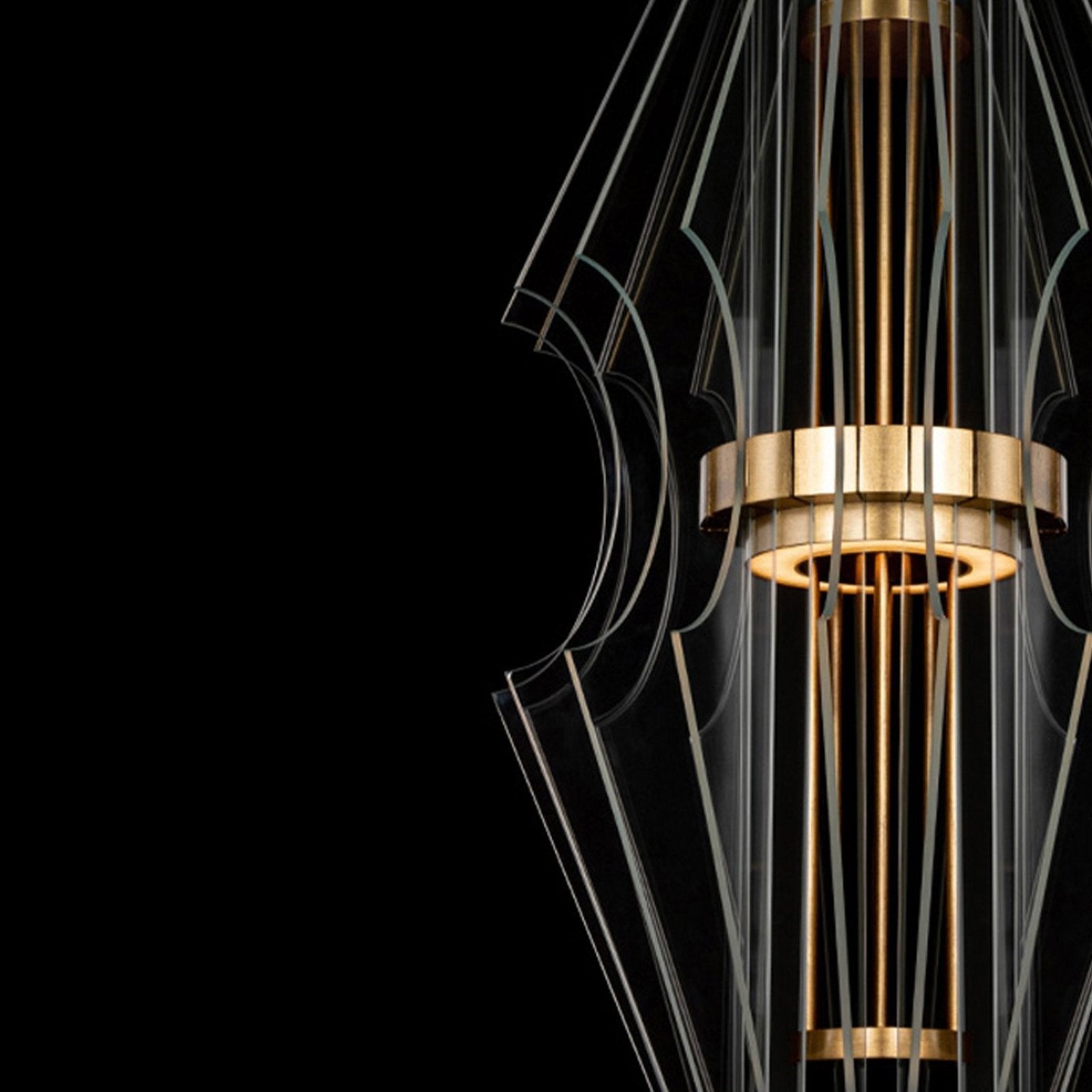 20.5-Inch Carved Crystal LED Pendant