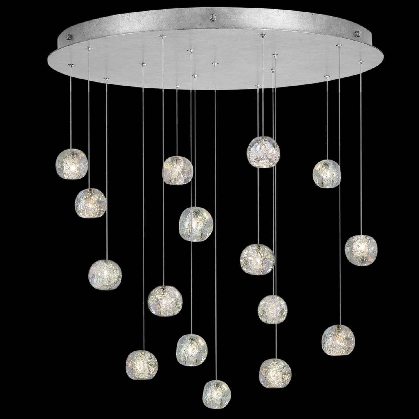 32-Inch Dichroic Crystal Round Pendant Light