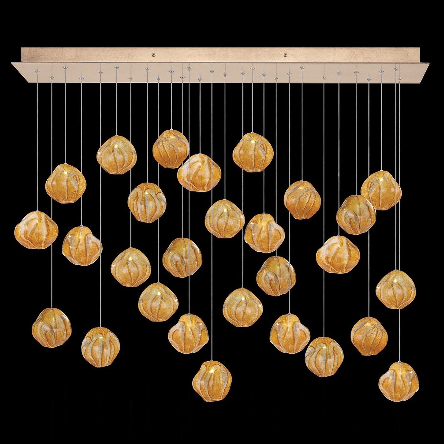 54-Inch Handblown Glass Rectangular Pendant