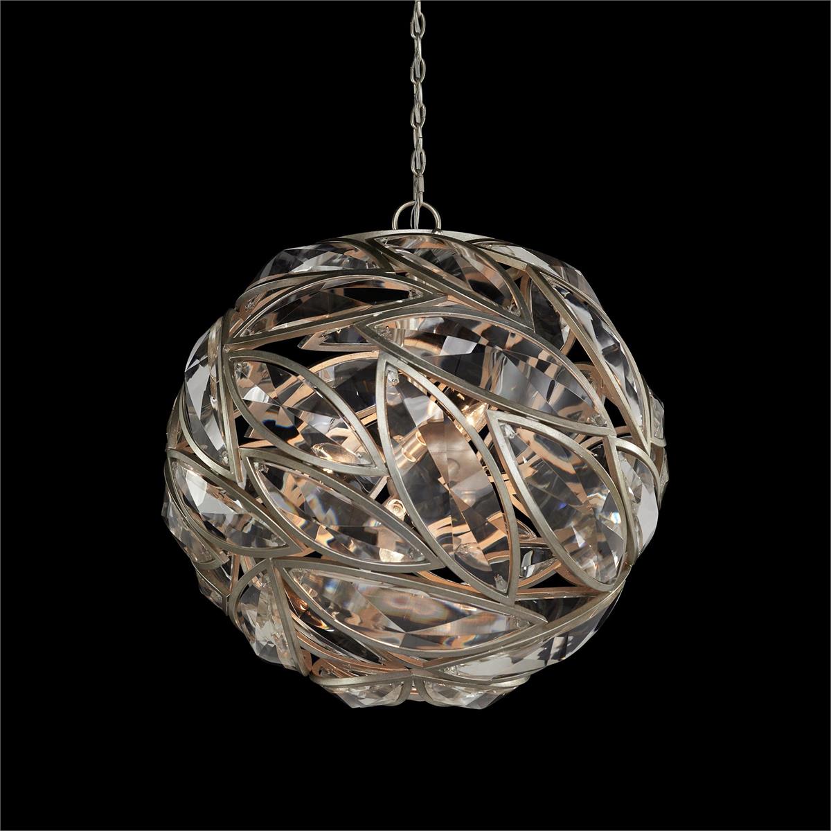 6-Light Crystal Petal Sphere Chandelier / Default Title