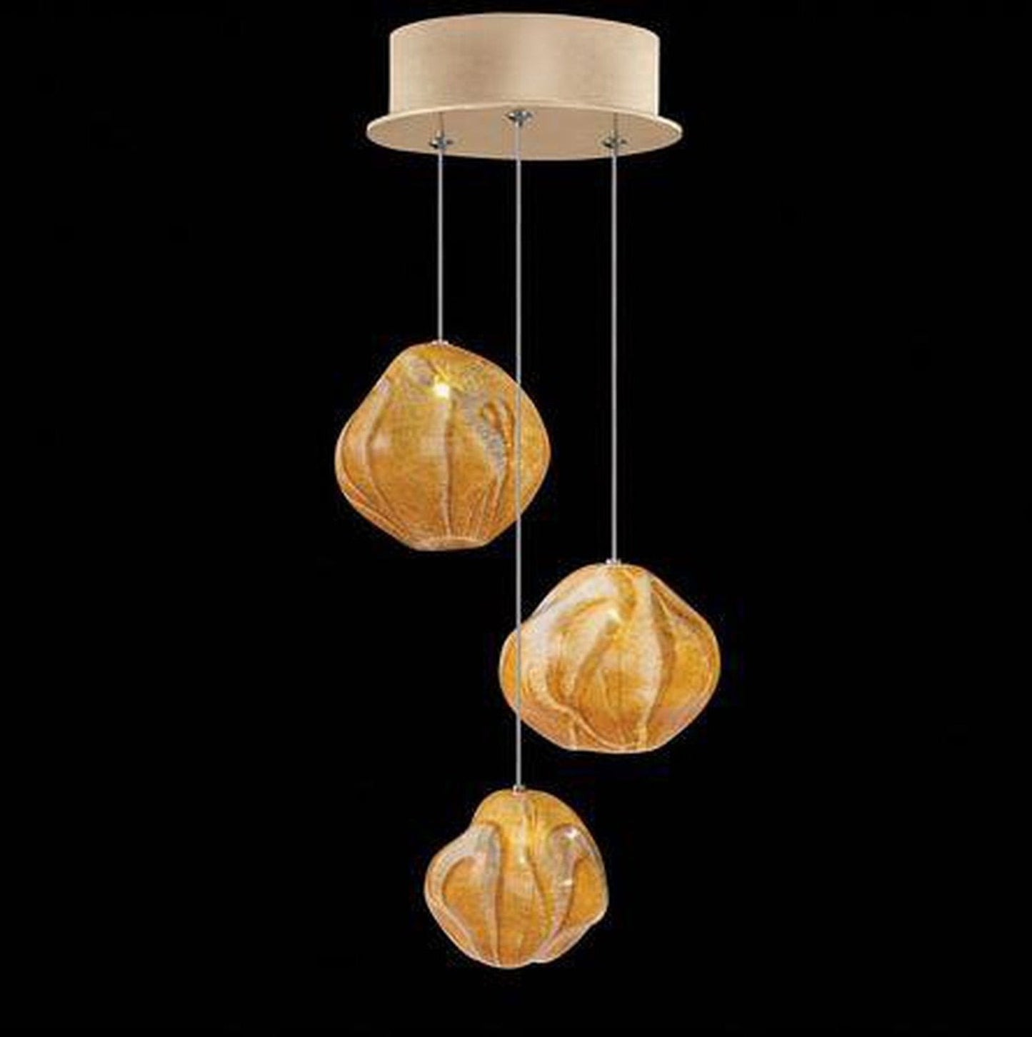 9-Inch Handblown Sculptural Glass Pendant