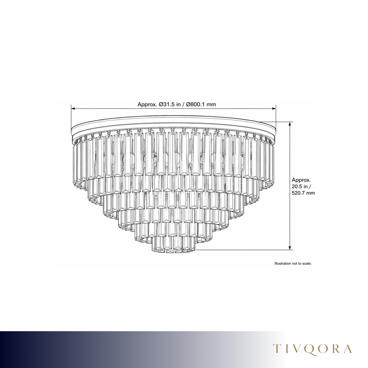 Deco Prism Ring Flush Mount