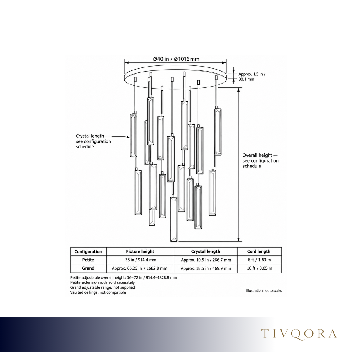 Ultra-Warm Crystal Prism Canopy Chandelier