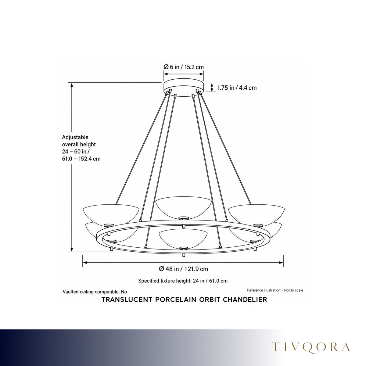 Translucent Porcelain Orbit Chandelier