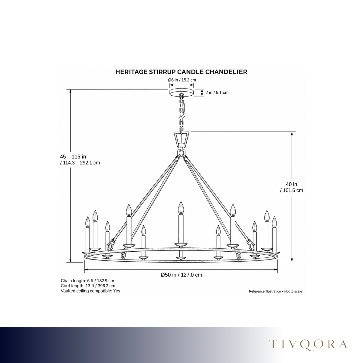 Heritage Stirrup Candle Chandelier