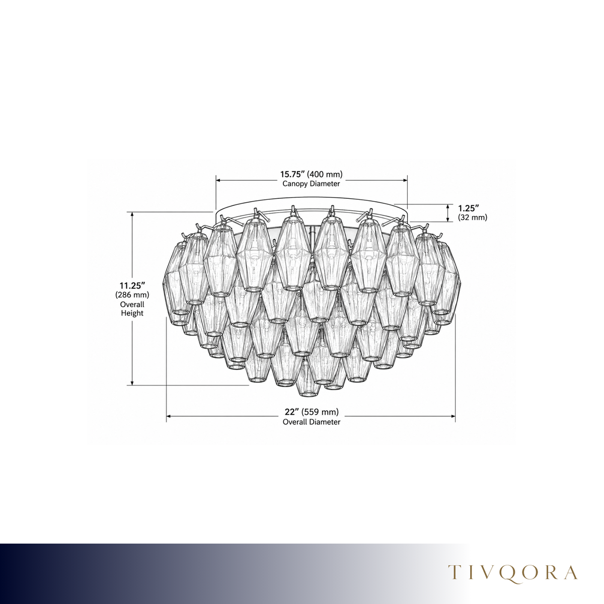 Smoke Blown Glass Globe Flush Mount