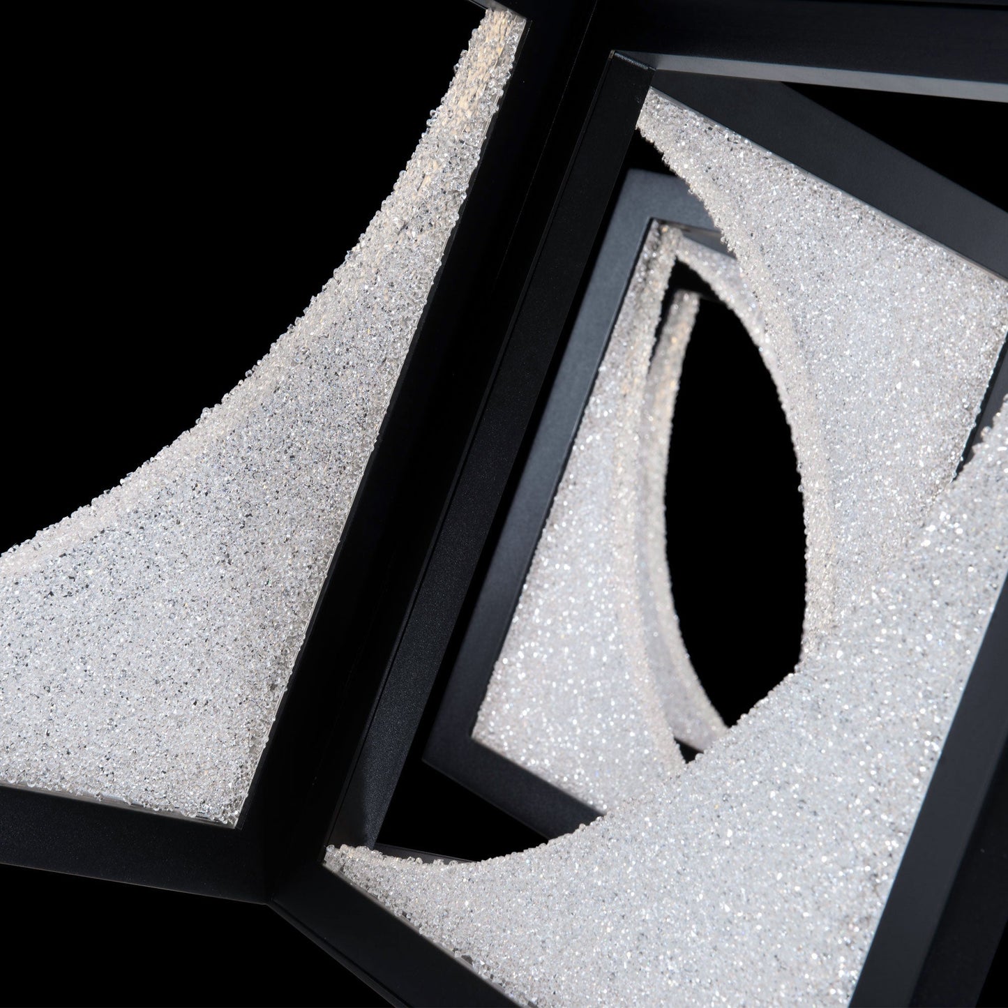 Adjustable LED Crystal Crescent Linear Pendant