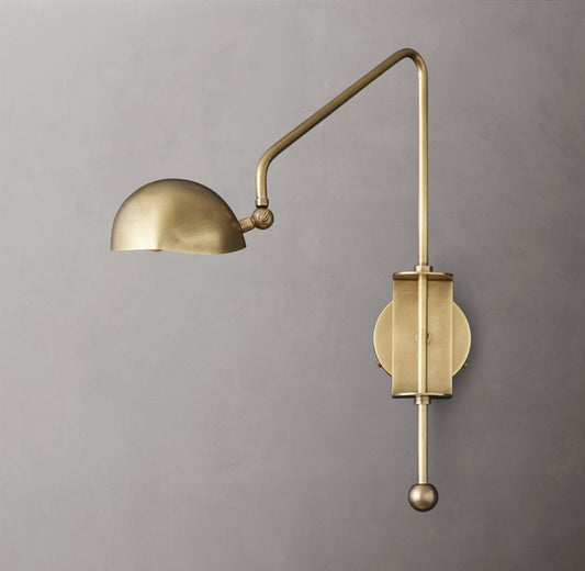 Adjustable Metal Cone Swing-Arm Sconce