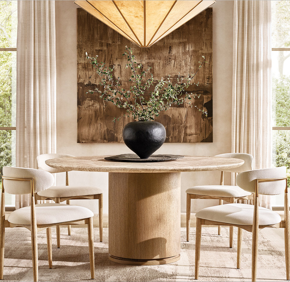 Alabaster Panel Convertible Halo Chandelier