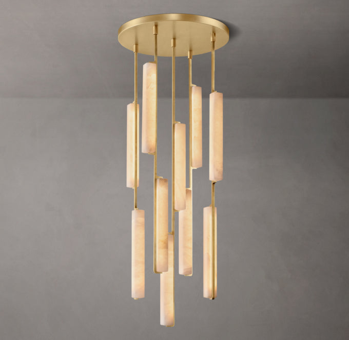 Alabaster Prism Column LED Chandelier