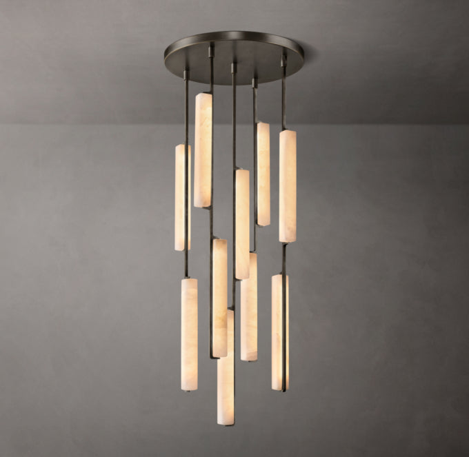 Alabaster Prism Column LED Chandelier