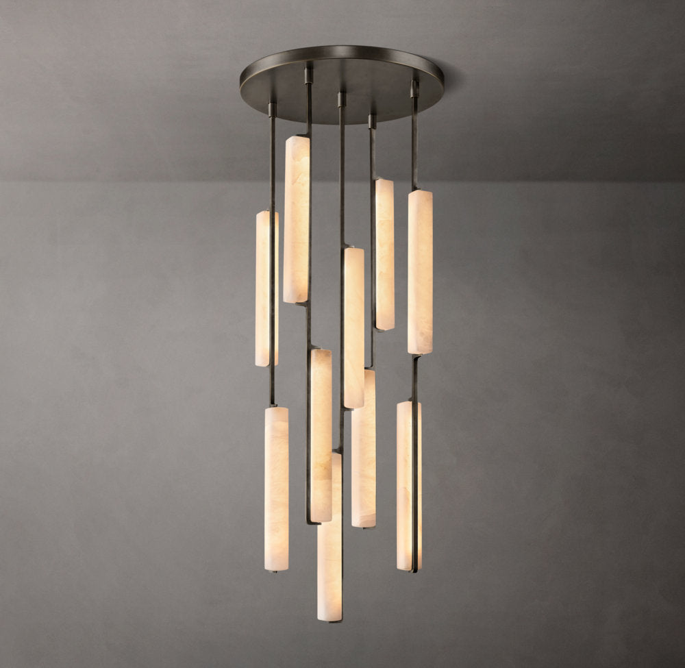 Alabaster Prism Column LED Chandelier