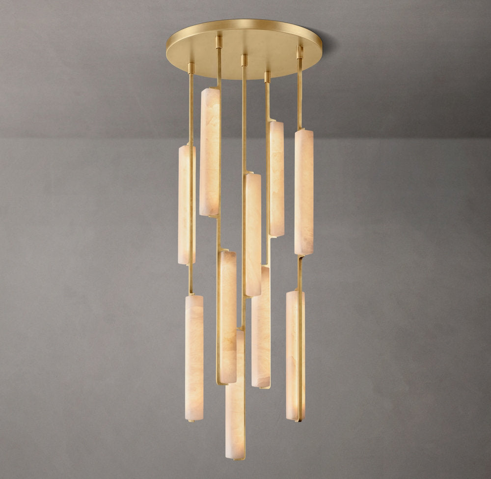 Alabaster Prism Column LED Chandelier