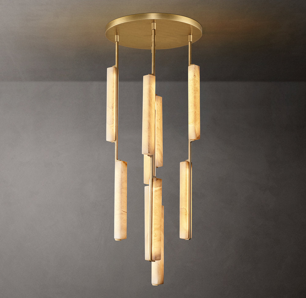 Alabaster Prism Column LED Chandelier