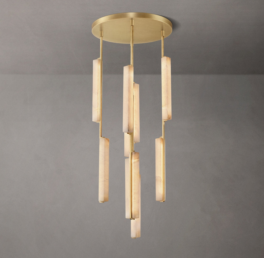 Alabaster Prism Column LED Chandelier