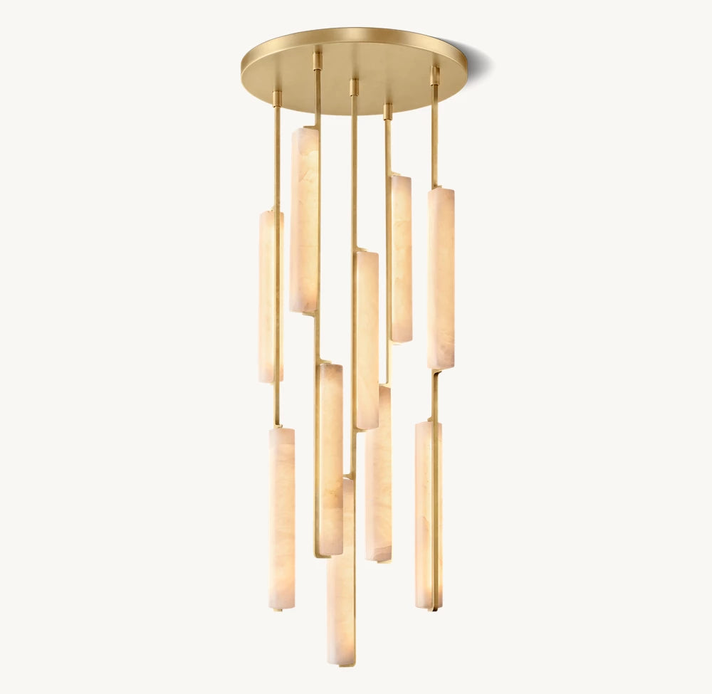 Alabaster Prism Column LED Chandelier