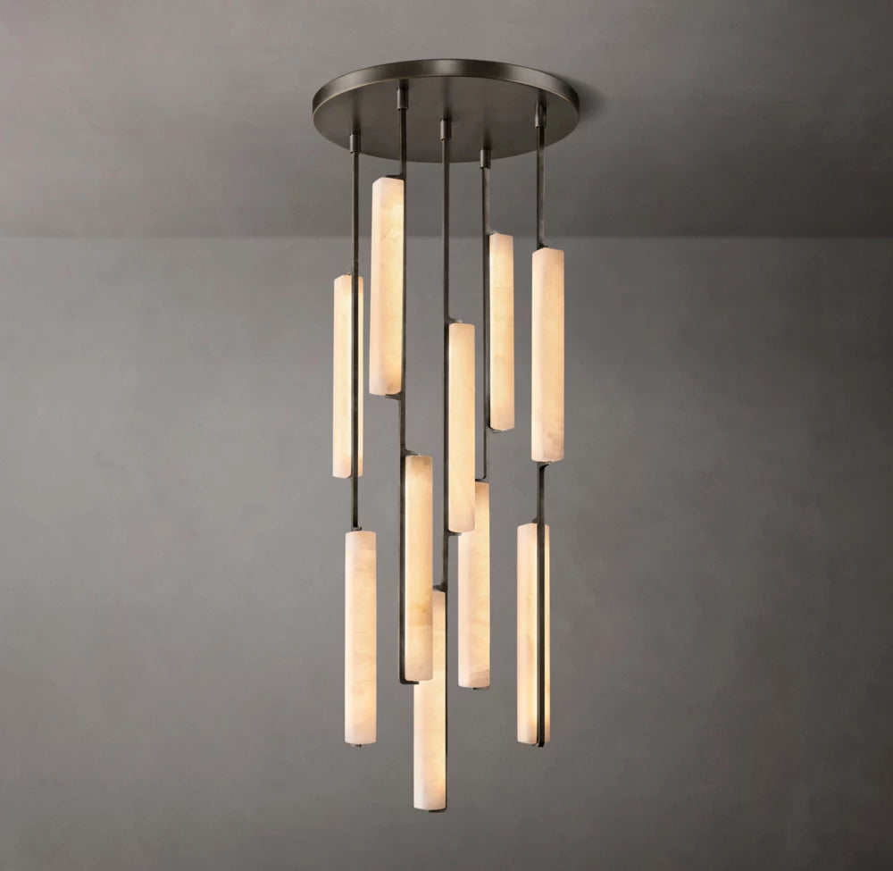 Alabaster Prism Column LED Chandelier