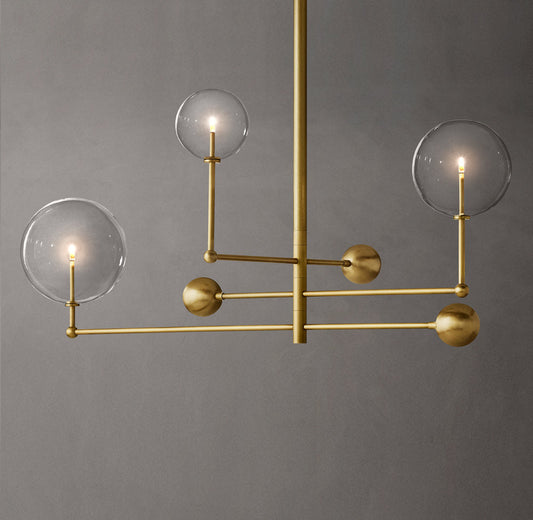 Articulated Borosilicate Globe Chandelier