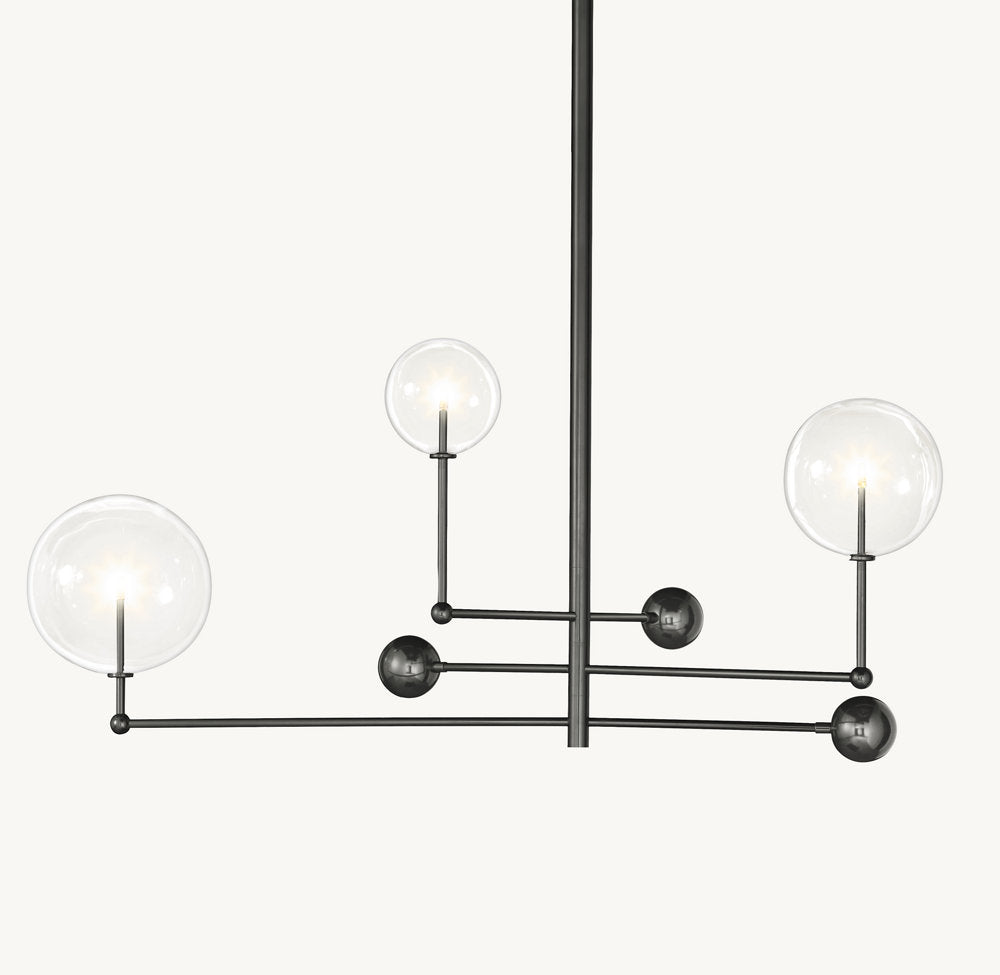 Articulated Borosilicate Globe Chandelier