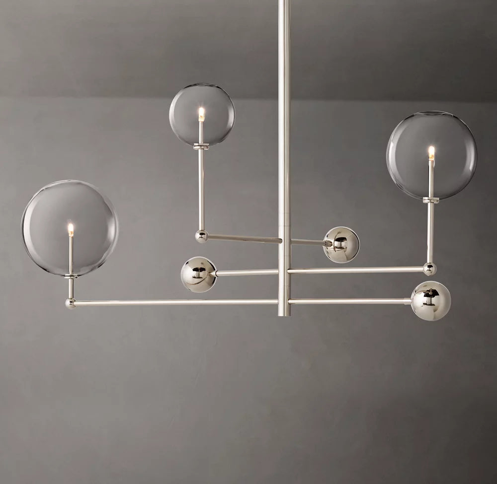 Articulated Borosilicate Globe Chandelier