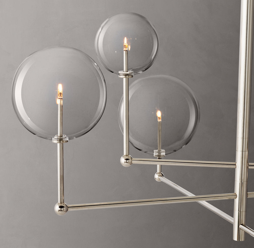Articulated Borosilicate Globe Chandelier